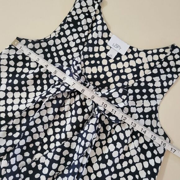 Ann Taylor LOFT Navy and White Tank Top Blouse - Picture 3 of 12